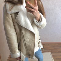 Ailegogo zimowe płaszcze damskie grubość Faux skórzane futro kożuch kobiet skórzana kurtka z futrem Aviator znosić Casaco Feminino 6
